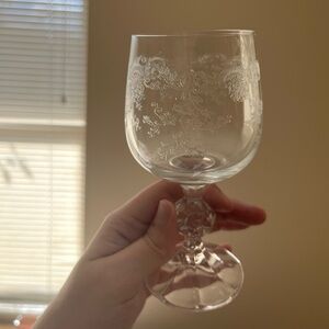 Set of 5 Etched Glasses